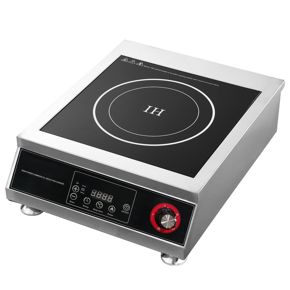 ZIHUI 5000W Portable Induction Cooktop,Electric Induction Cooker and Burner,Countertop Hot Plate with 10-Level Adjustment, Timer,Smart Touch Cooktop,100V Black