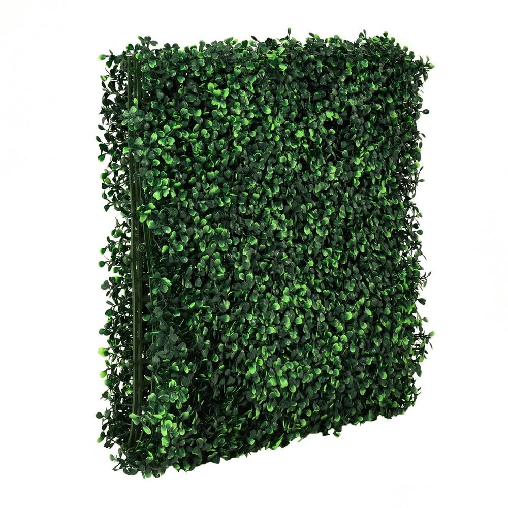 20x20 Inch Green Artificial Boxwood Wall Panels for Outdoor Decor