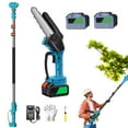 ZIHUI Cordless Pole Saw Telescoping Handheld 2 in 1 Mini Chainsaw Set