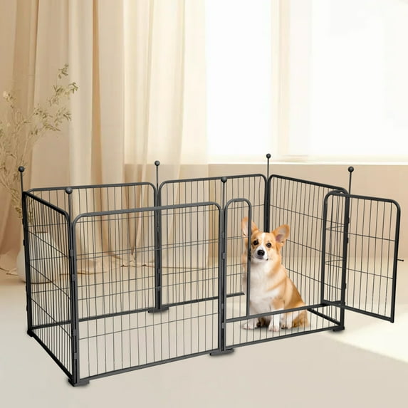 ZIHUI Dog Fence Indoor Large Dog Indoor Playpen 31.5in Height Pet Enclosure 6 Panel Dog Playpen for Outdoor Indoor Use Dog Play Yard trusted