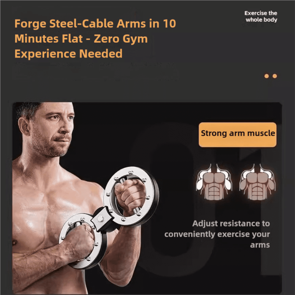 ZIHUI Forearm Trainer for Arm Shoulder Strength Training, Hand Forearm Exerciser with Non-Slip Foam Handles
