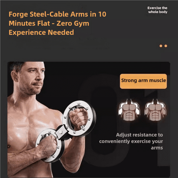 ZIHUI Forearm Trainer for Arm Shoulder Strength Training, Hand Forearm Exerciser with Non-Slip Foam Handles
