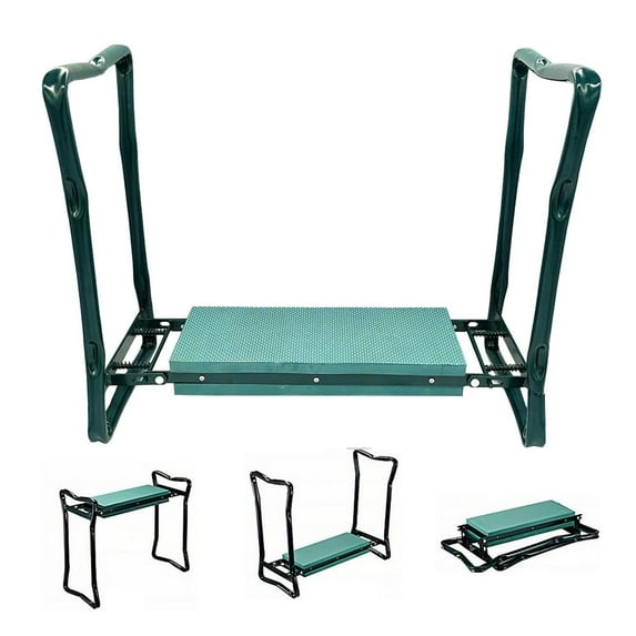 ZIHUI Garden Kneeler and Seat - Heavy Duty Folding Stool for Gardening, Protects Knees and Back, Supports up to 330 lbs - Great Gift for Gardeners