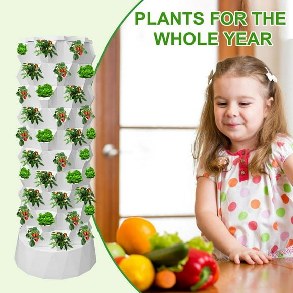 ZIHUI Hydroponics Growing System, Indoor Herb Garden Kit , Height Adjustable Planting Germination Kit , Gardening Gifts Home Decor ( Large Capacity 80 Plants ),10-layer Hydroponic Tower