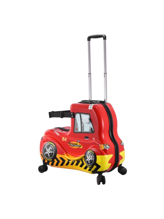 Kids Luggage, Rider 24" Ride-on Suitcase for Kids with Double Spinner Wheels ,Carry On Trolley Luggage with Password Lock