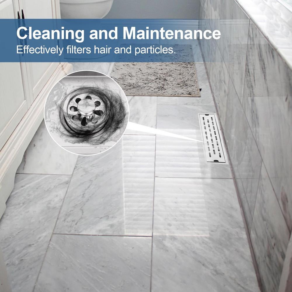 ZIHUI Linear Drain 304 Stainless Steel Linear Bathroom Drain Shower