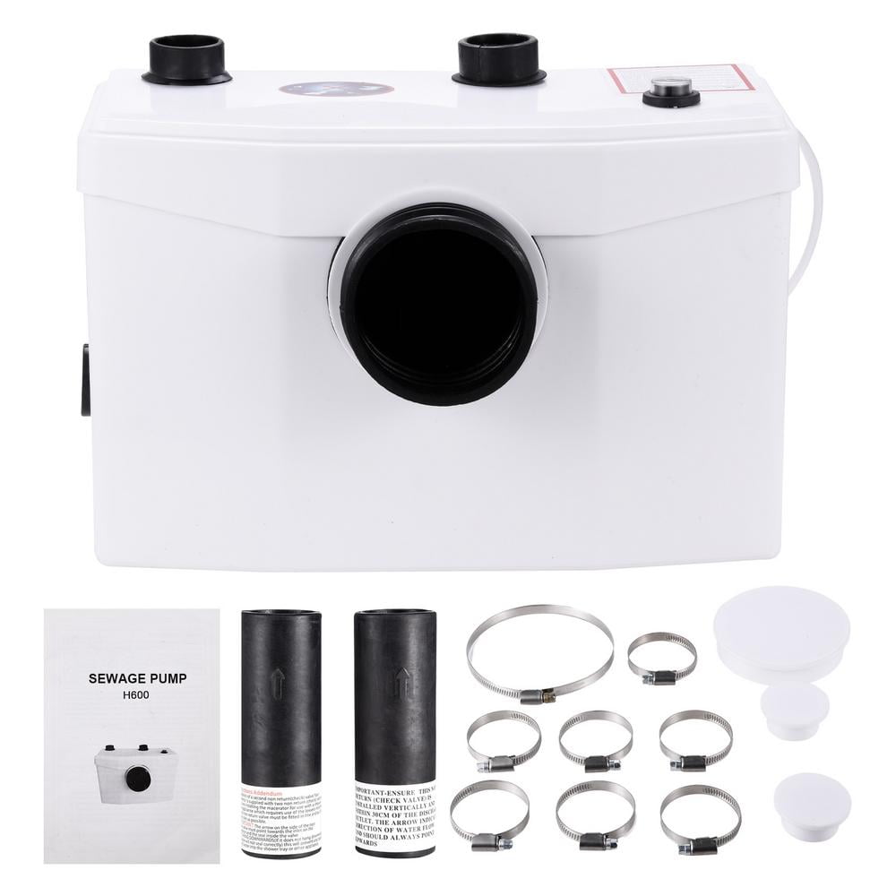 ZIHUI Macerator Pump for Basement 4 Water Inlets 600W 110V Macerator