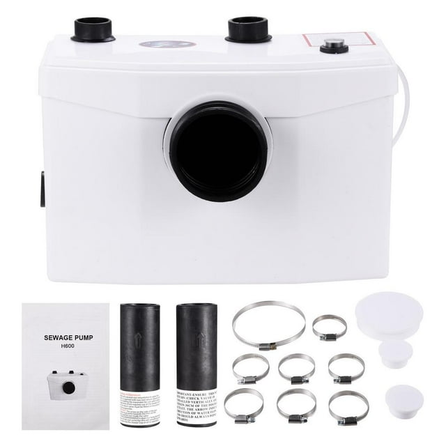 ZIHUI Macerator Pump for Basement 4 Water Inlets 600W 110V Macerator