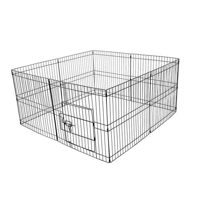 ZIHUI Metal Dog Playpen Folding Metal Dog Play Pen 8 Panels Small Dog