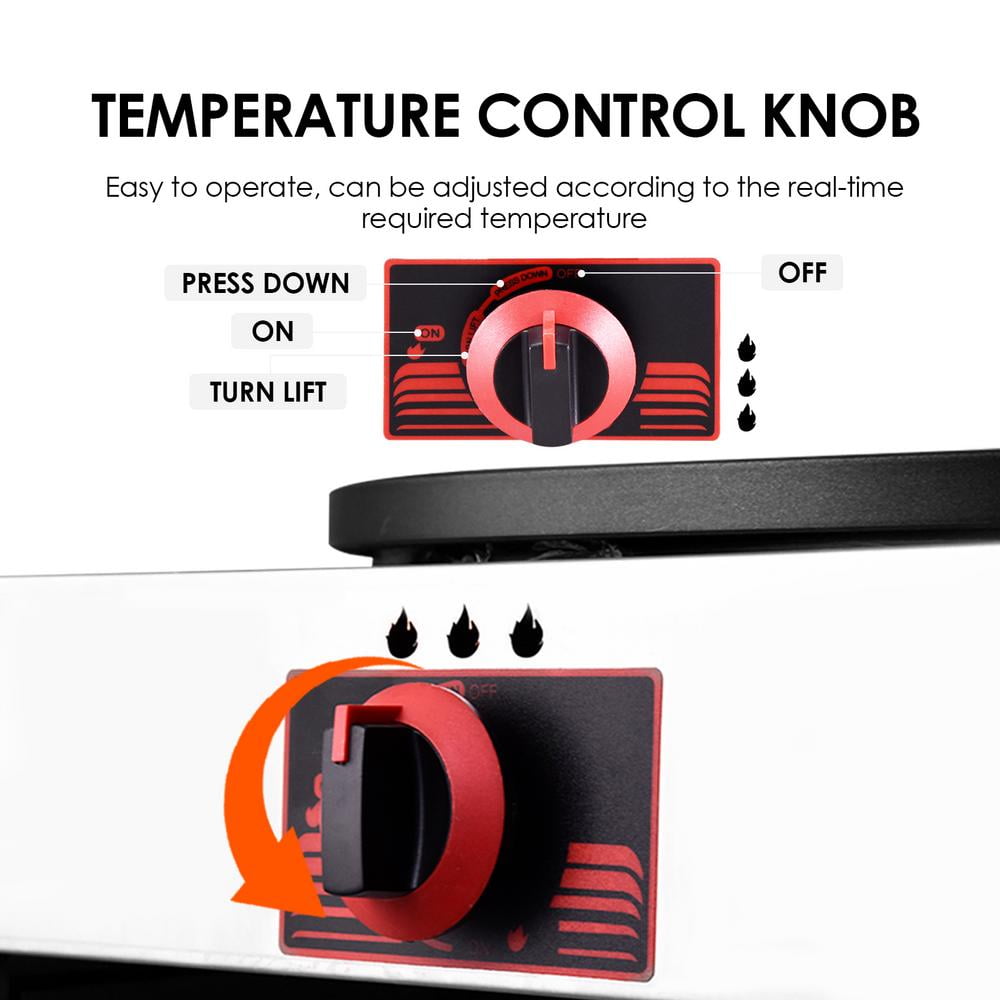 ZIHUI Pancake Machine 15.7 Inch Crepe Griddle 2800Pa Breakfast Griddle