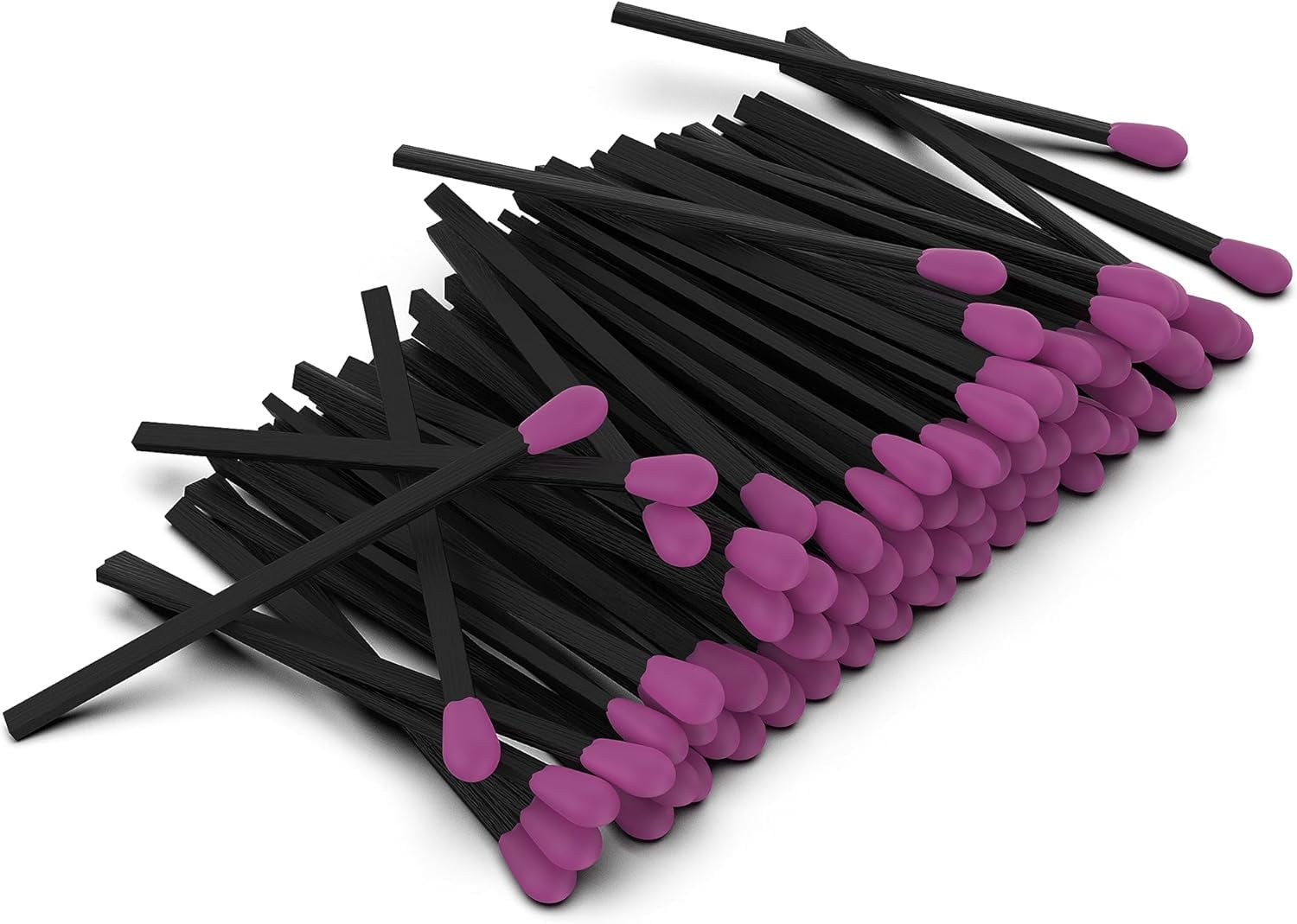 ZIKANI Black Stick Pink Tip Matches 4" Match Refill and Striker 100