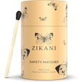 thumbnail image 1 of ZIKANI Black Tip Matches 4" Match Refill and Striker 100 Long Matches Short Matches Wooden Matches Bulk Matches Decorative Matchsticks Safety Matches for Cloche Jar Box Fireplace (Black), 1 of 7