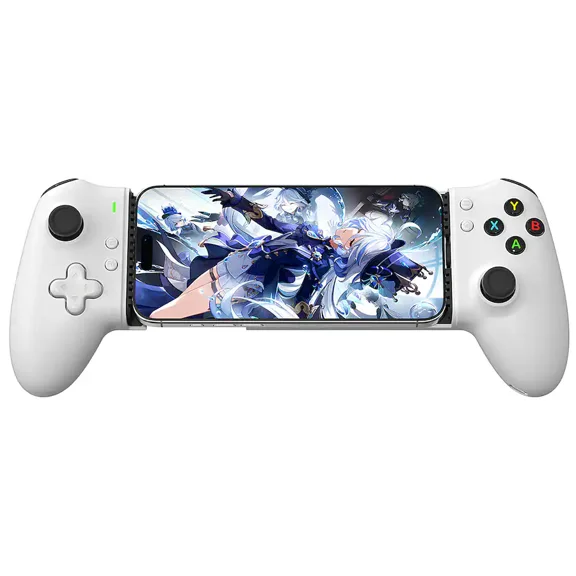 ZIKE USB-C Mobile Universal Gaming Controller for Android and iPhone 16/15 Series with Type-C interface, Hall Linear Trigger, Hall Effect Joystick,Mechanical Micro Buttons, White