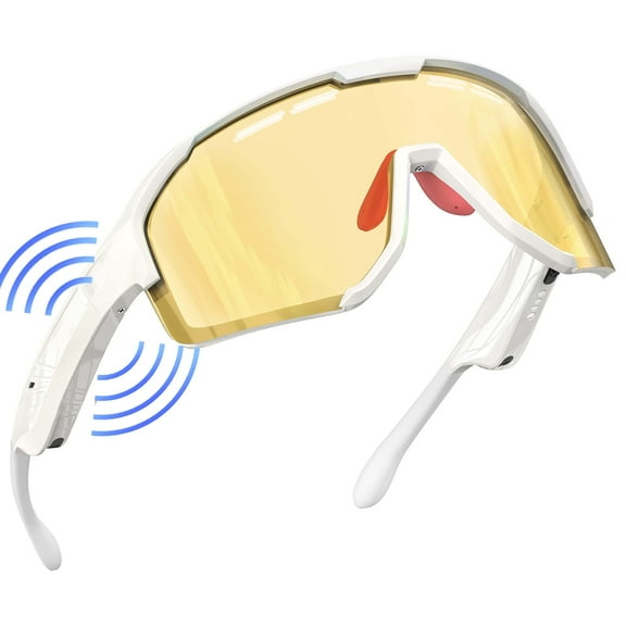 ZIKEBTUY Bluetooth Smart Cycling Sunglasses, Polarized UV400 Protection TR90 Frame, Audio Sports Glasses , Softball Running Biking MTB