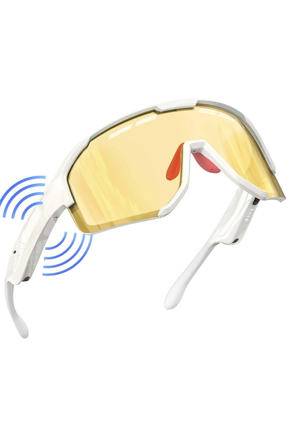 Bluetooth Smart Cycling Sunglasses, Polarized UV400 Protection TR90 Frame, Audio Sports Glasses , Softball Running Biking MTB