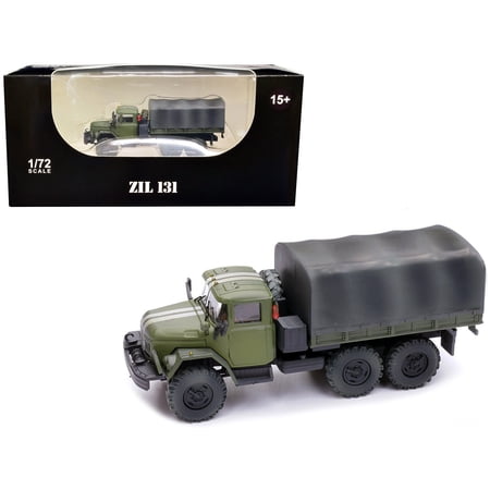 ZIL 131 Cargo Truck Green with White Stripes "Ukrainian Ground Forces" 1 72 Diecast Model by Legion