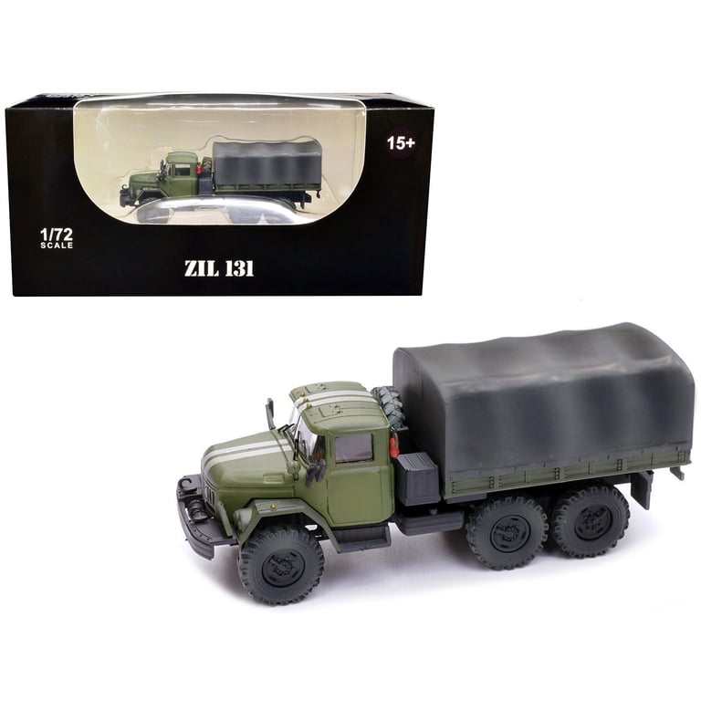 ZIL 131 Cargo Truck Green with White Stripes 