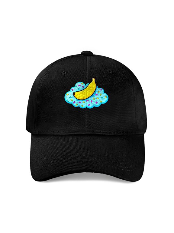 Banana Peel Cloud Confetti New Year Baseball Cap, Cotton Twill Dad Hat