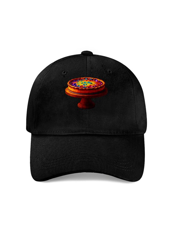 Colorful Gem Pie Baseball Cap, Cotton Twill Adjustable Dad Hat
