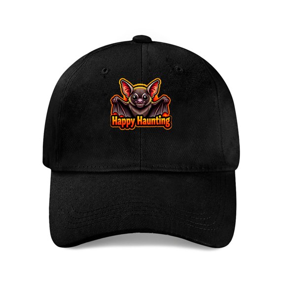 ZILE Happy Haunting Vampire Bat Halloween Baseball Cap, Adjustable Dad Hat