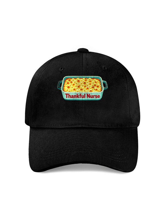 Thankful Nurse Baked Mac and Cheese Baseball Cap, Cotton Twill Dad Hat