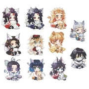 ZILEFSILK 11PCS Cute Anime Demon Slayer Keychain Acrylic Key Chain Figure Set Merch