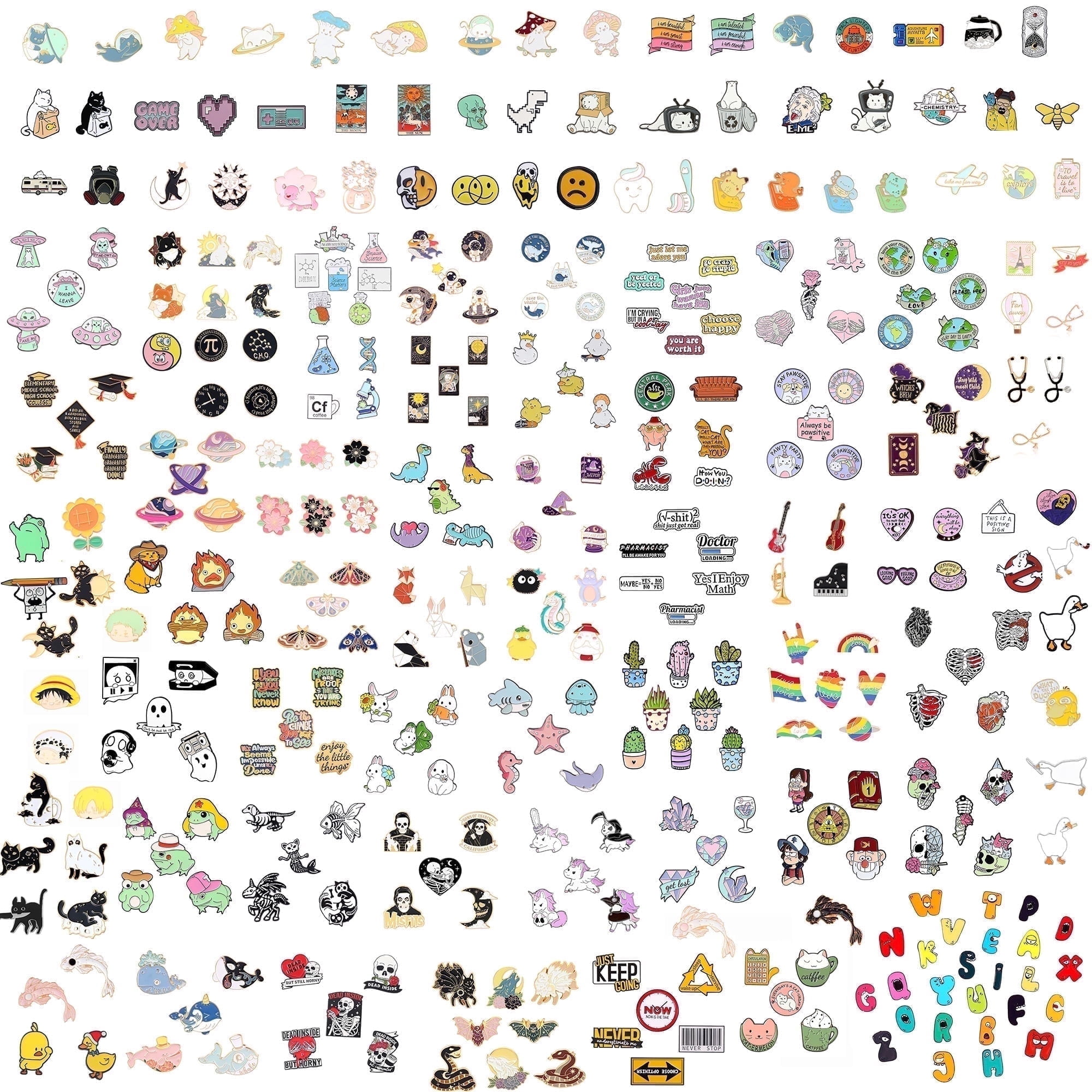 Url Mix Pin ZILEFSILK Enamel Pins Set, 20 Pcs Random Mix Brooches, Zinc Alloy ...