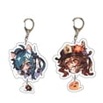 thumbnail image 1 of ZILEFSILK 2PCS Anime Game Genshin Impact Cute Hu Tao Kaeya Acrylic Figure Keychain Set Cosplay Vision Key Chain Merch(34), 1 of 7