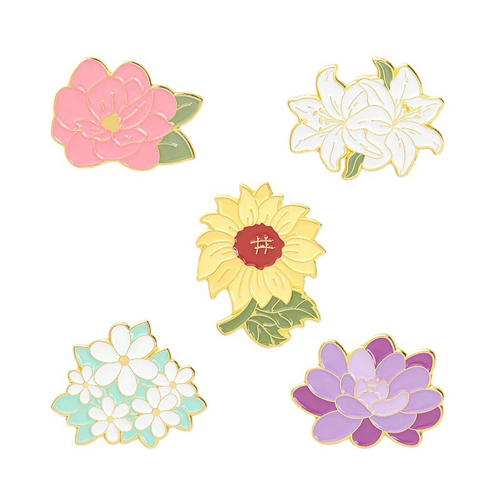 ZILEFSILK-5-Pcs-Cute-Flower-