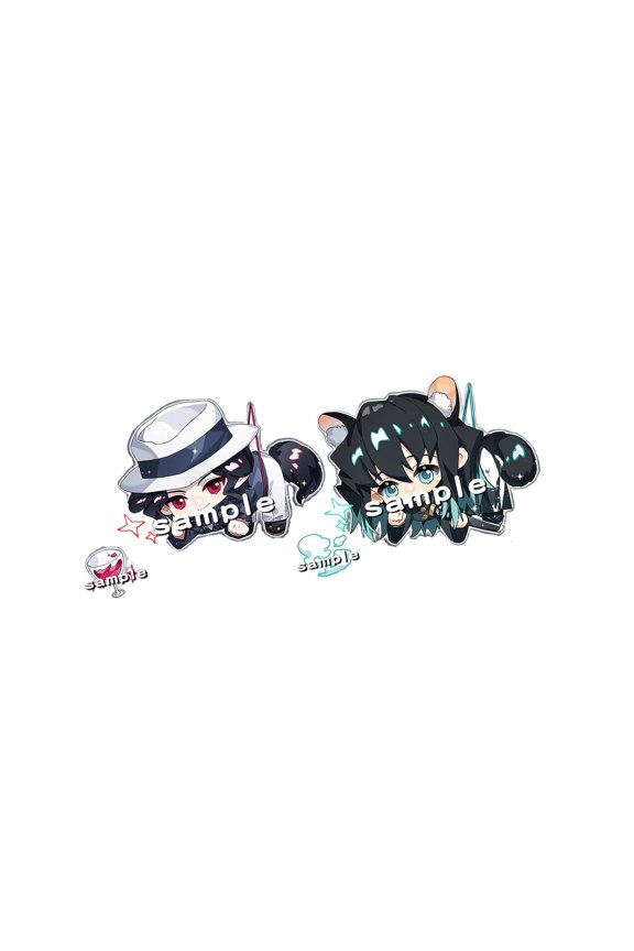 Cute Anime Demon Slayer Acrylic Figure Keychain Set Vision Cosplay Stand Merch For Girls