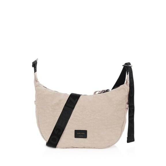 ZIMEGO Classic Crescent Crossbody Bag - Everyday Essential Travel Hobo Bag, Mushroom Pink