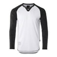 thumbnail image 1 of ZIMEGO Men's Basic Long Sleeve T-shirts - Athletic Baseball Sports Raglan Style Casual V-Neck Henley with Round Bottom Hem, 1 of 5