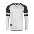 thumbnail image 1 of ZIMEGO Men’s Casual Color Block Long Sleeve Raglan Athletic Fashion Henley Shirt, 1 of 6