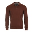 thumbnail image 1 of ZIMEGO Men's Casual Polo Sweater - Long Sleeve Pullover Button Knit Shirt, 1 of 6