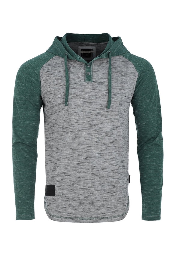 Men's Hoodie Pullover Sweatshirt – Long Sleeve Athletic Casual Active Hip Hop Button Raglan Henley Shirt Hooded Top
