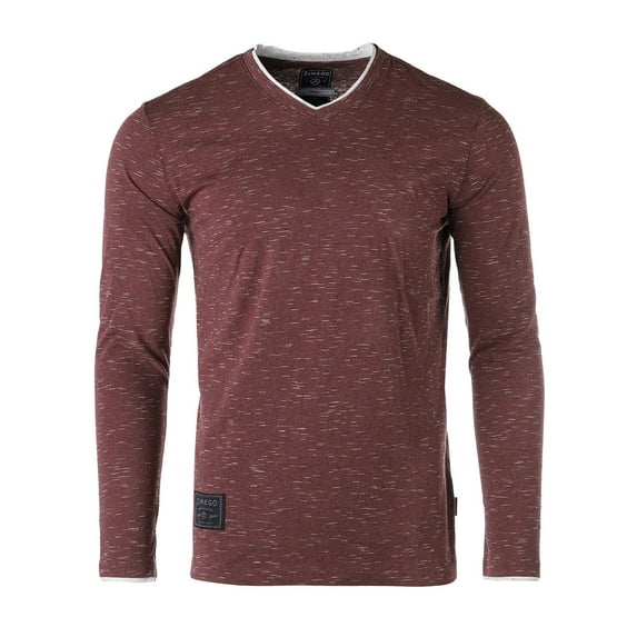 ZIMEGO Men’s Long Sleeve Athletic Fit V-Neck Activewear T-Shirt