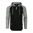 thumbnail image 1 of ZIMEGO Men's Long Sleeve Color Block Hooded Henley shirt - Athletic Baseball Sports Raglan Style Casual Hoodie, 1 of 6