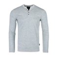 thumbnail image 1 of ZIMEGO Men’s Long Sleeve Layered V-Neck Cuff Hemline Fashion Casual Athletic Henley Shirts Tee, 1 of 6