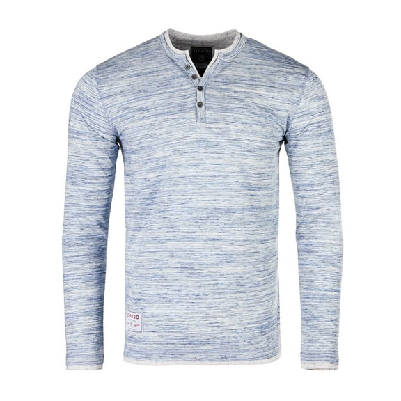ZIMEGO Men’s Long Sleeve Layered V-Neck Cuff Hemline Fashion Casual Athletic Henley Shirts Tee