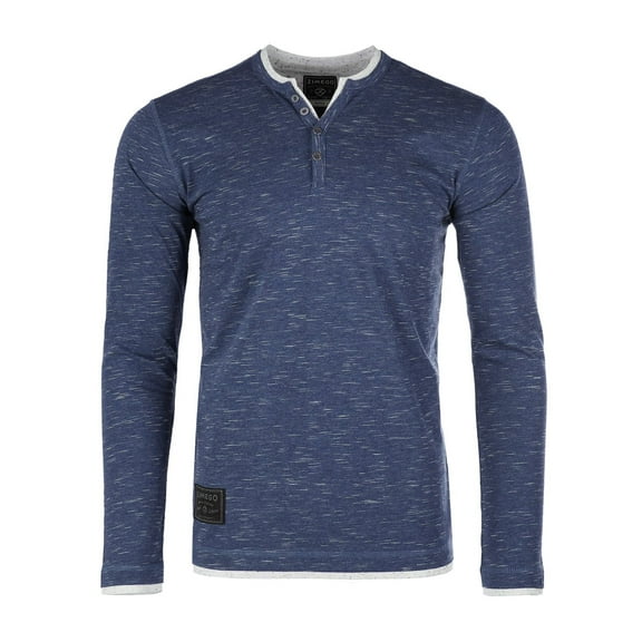 ZIMEGO Men’s Long Sleeve Layered V-Neck Cuff Hemline Fashion Casual Athletic Henley Shirts Tee