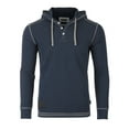 thumbnail image 1 of ZIMEGO Men's Long Sleeve Vintage Thermal Hoodie - Modern Fit Pullover Hooded Henley Shirts, 1 of 5