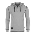 thumbnail image 1 of ZIMEGO Men's Long Sleeve Vintage Thermal Hoodie - Modern Fit Pullover Hooded Henley Shirts, 1 of 5