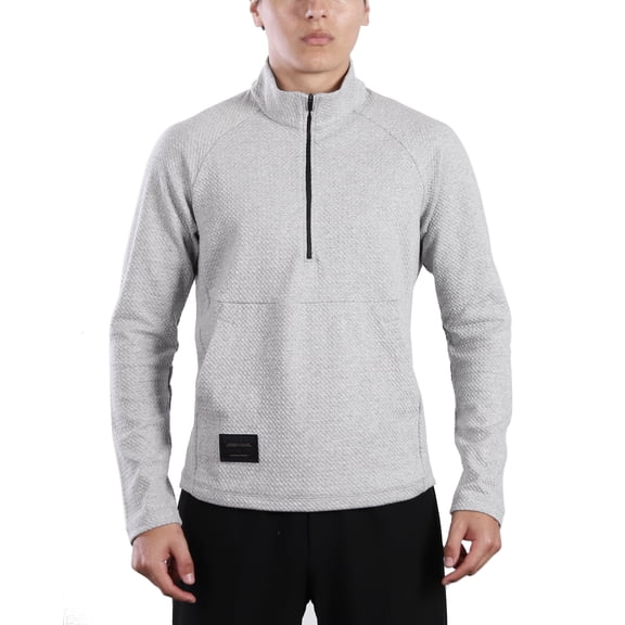 ZIMEGO Men's Quarter Zip Pullover Stretch Golf Sweatshirt Athletic Fit Gym Workout Activewear