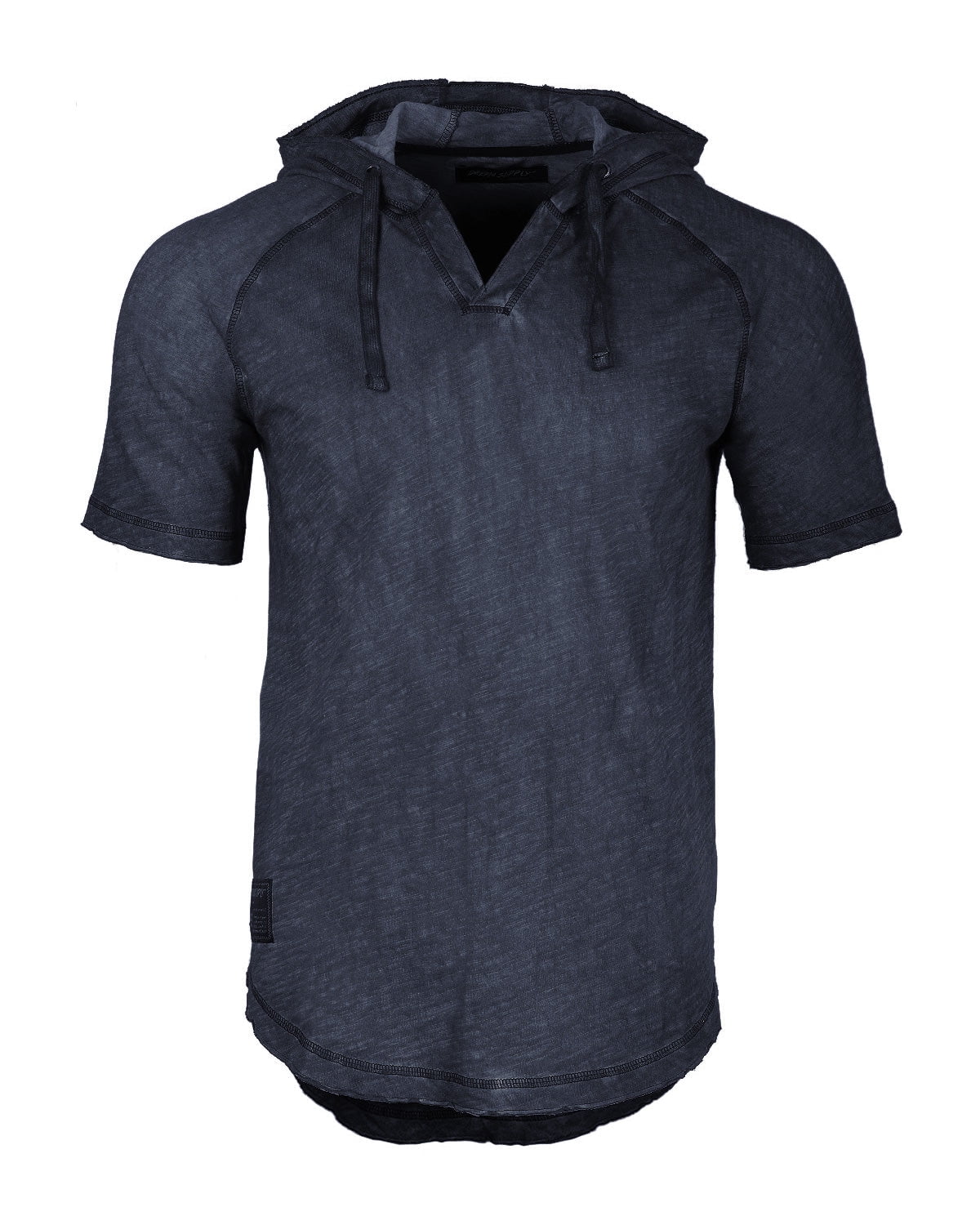 ZIMEGO Men's Short Sleeve Hoodie - Vintage Color Dyed Pullover Hooded ...