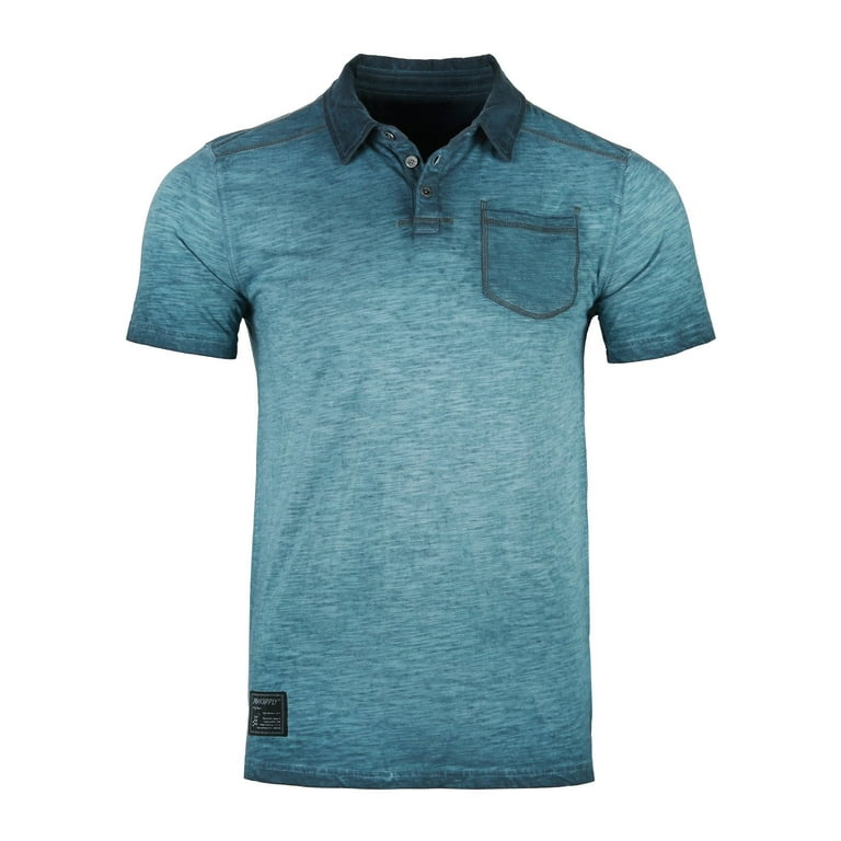 ZIMEGO Men s Short Sleeve Vintage Polo Shirt with Chest Pocket