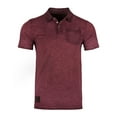 thumbnail image 1 of ZIMEGO Men's Short Sleeve Vintage Polo Shirt with Chest Pocket - Garment Color Dyed Oil Wash and Chest Pocket, 1 of 5