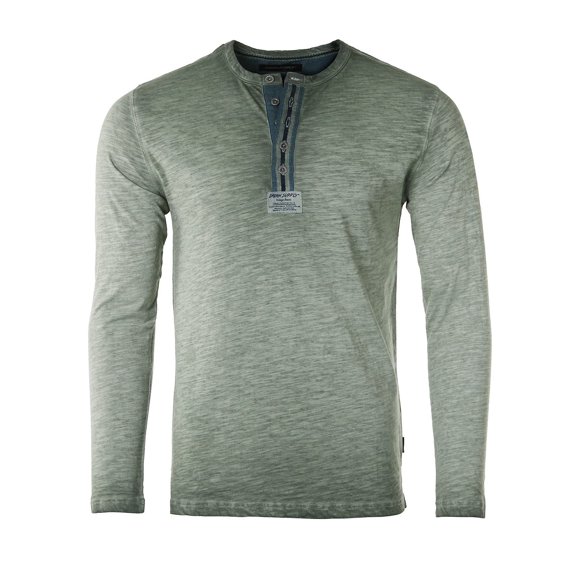 ZIMEGO Men’s Slim Fit Henley Shirt – Casual Textured Cotton Long Sleeve Crew Neck Fashion Athletic Fit T-Shirts Tee