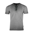 thumbnail image 1 of ZIMEGO Men’s Slim Fit Henley Shirt – Casual Textured Cotton Short Sleeve Crew Neck Fashion Athletic Fit T-Shirts, 1 of 6