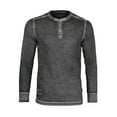thumbnail image 1 of ZIMEGO Men’s Slim Fit Henley Shirt – Casual Ultra Soft Long Sleeve Button Crew Neck Burnout Heather Athletic T-Shirts Tee, 1 of 5