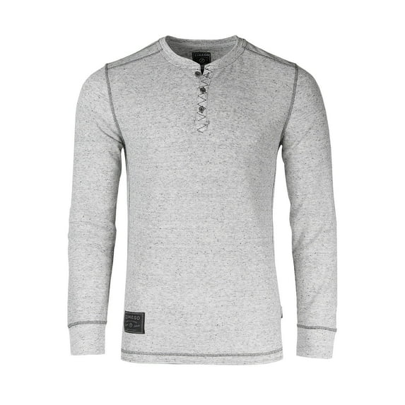 ZIMEGO Men’s Slim Fit Henley Shirt – Casual Ultra Soft Long Sleeve Button Crew Neck Burnout Heather Athletic T-Shirts Tee
